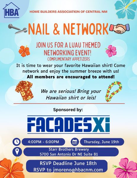 HBA of CNM Nail & Network! Luau Themed Networking Social!