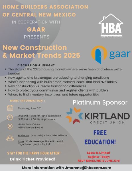 New Construction  & Market Trends Panel