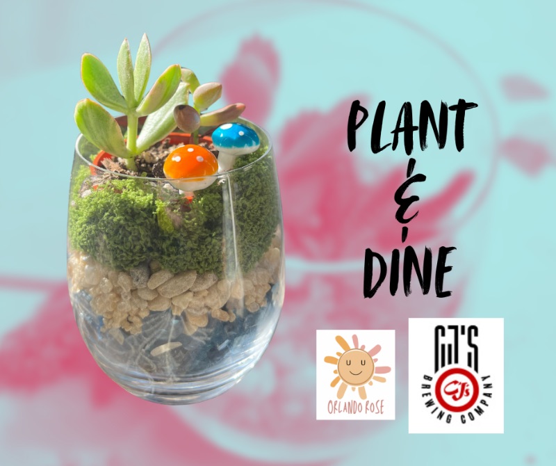 Layered Terrarium Craft Party at CJ's Brewery
