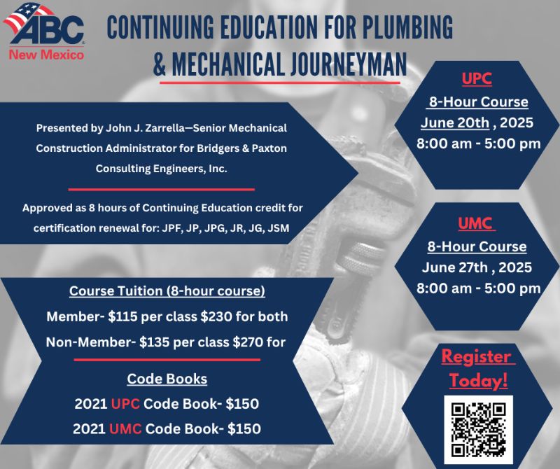 Uniform Plumbing & Mechanical Code Update Courses (UPC) & (UMC)
