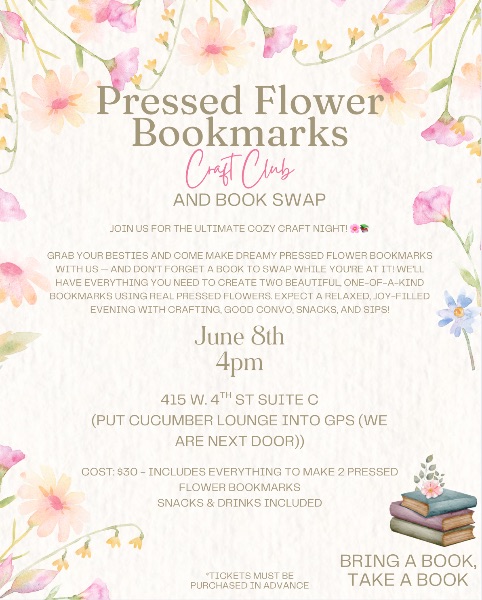 Pressed Flower Bookmarks Workshop