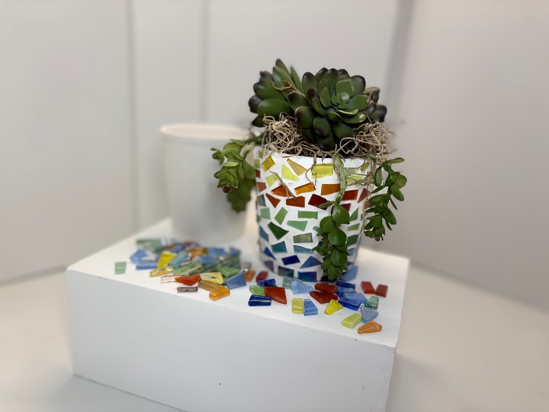 Mosaic Rainbow Vase