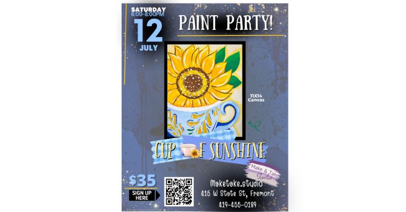Cup of Sunshine Paint Party