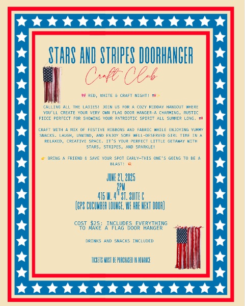 Stars and Stripes Doorhanger Workshop