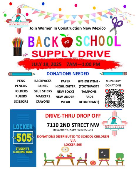 2025 WICNM Community School Supply Drive - Locker #505