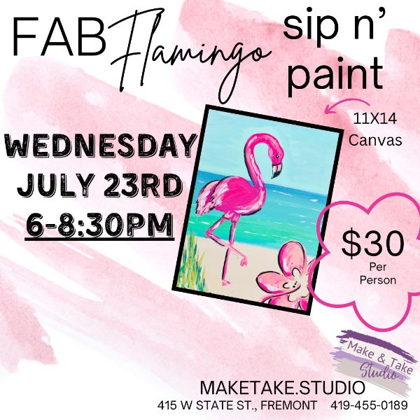 Fab Flamingo Paint N' Sip