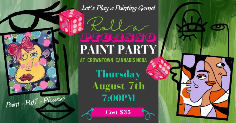 Roll-a-Picasso Paint Party at Crowntown Cannabis NoDa