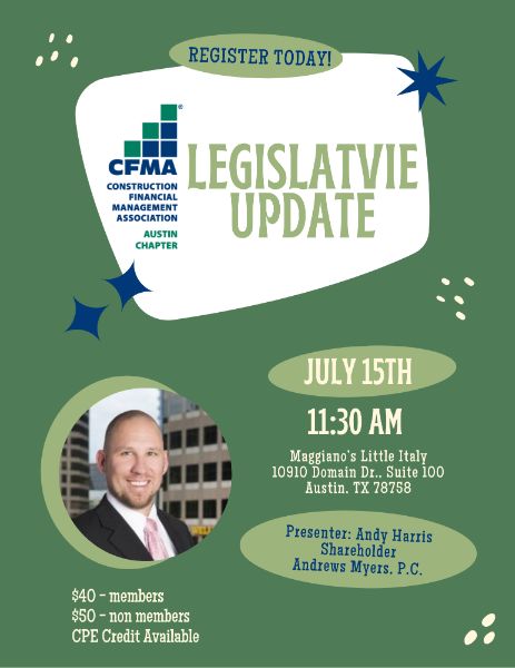 Legislative Update – July Luncheon