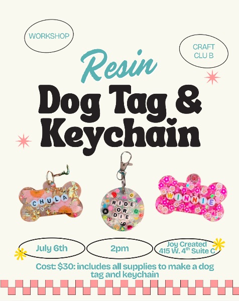 Resin Dog Tags and Keychains