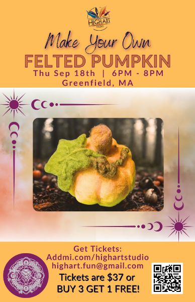 Make Felted Pumpkins at Four Phantoms