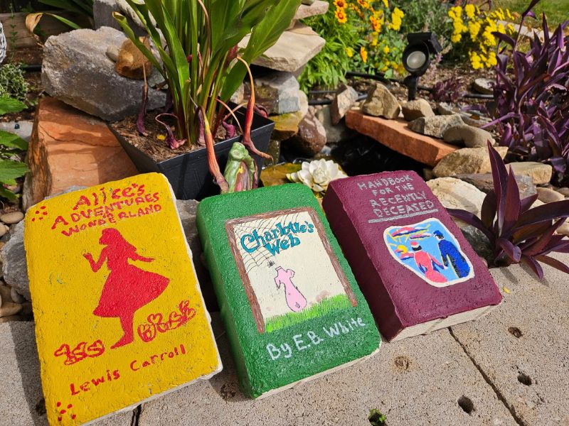 DIY Painted Garden Books