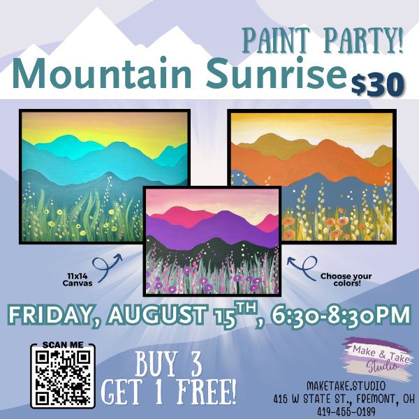 Mountain Sunrise Paint Party
