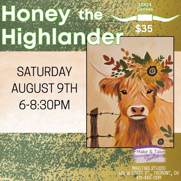 Honey the Highlander Paint Party