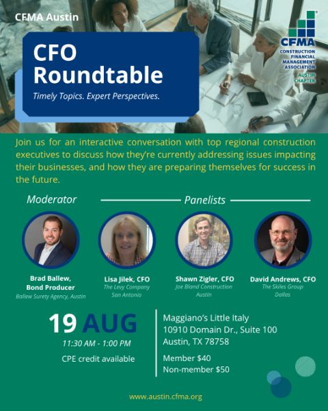 CFO Roundtable Panel – August Luncheon