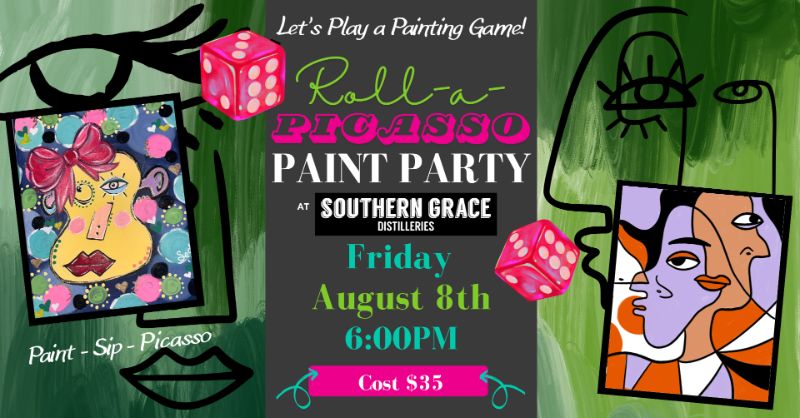 Roll-a-Picasso Paint Party at Southern Grace Distilleries