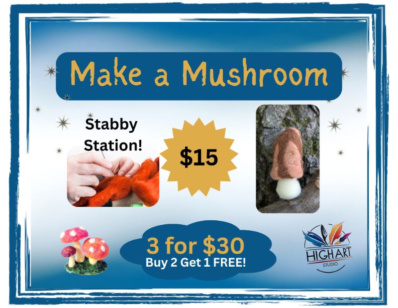 Drunken Rabbit DIY Felted Shroom Craft