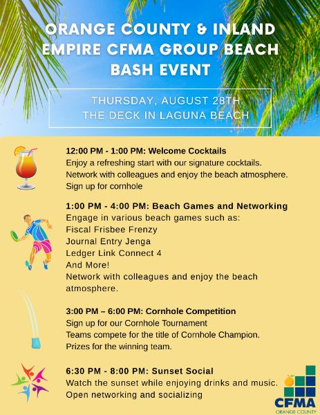 Orange County & Inland Empire CFMA Group Beach Bash Event