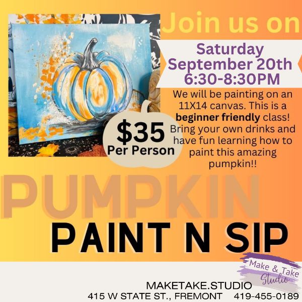 Pumpkin Paint N' Sip