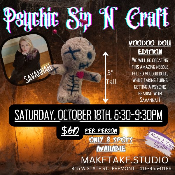 Psychic Sip N' Craft- Voodoo Doll