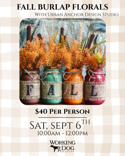 Fall Burlap Floral Centerpiece