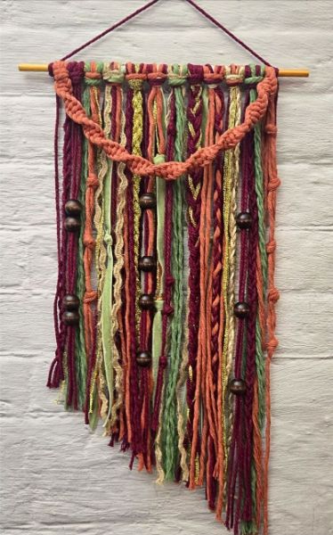DIY Fall Macrame Wall Art