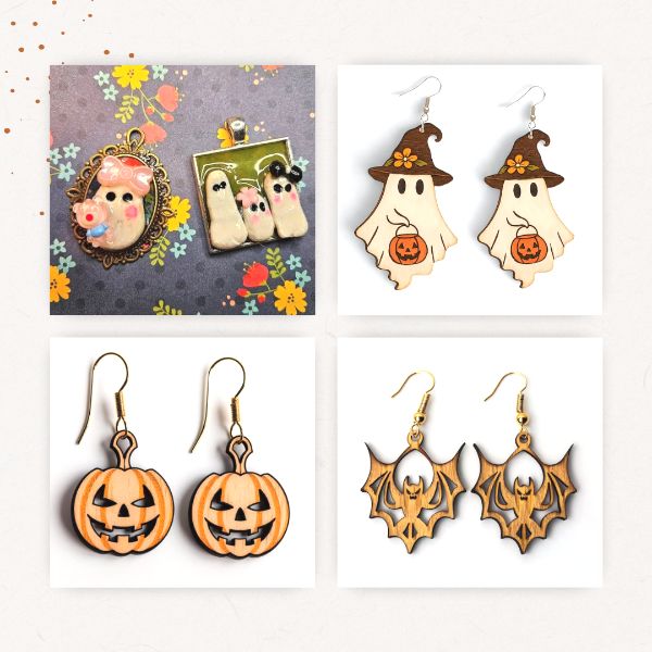 DIY Ghost Portrait Pendants & Halloween Earrings DIY Ghost Portrait Pendants & Halloween Earrings