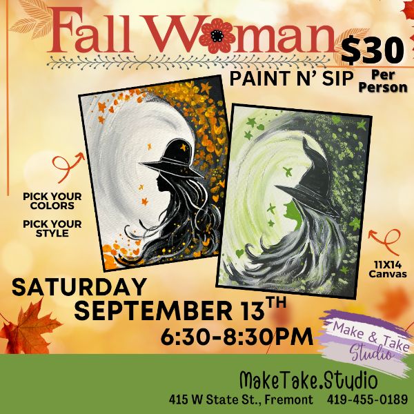 Fall Woman Paint N' Sip