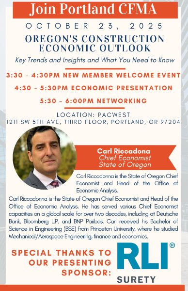 Oregon's Construction Economic Outlook & New Member Welcome Event