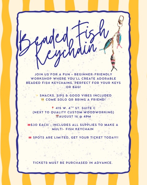 Beaded Fish Keychain