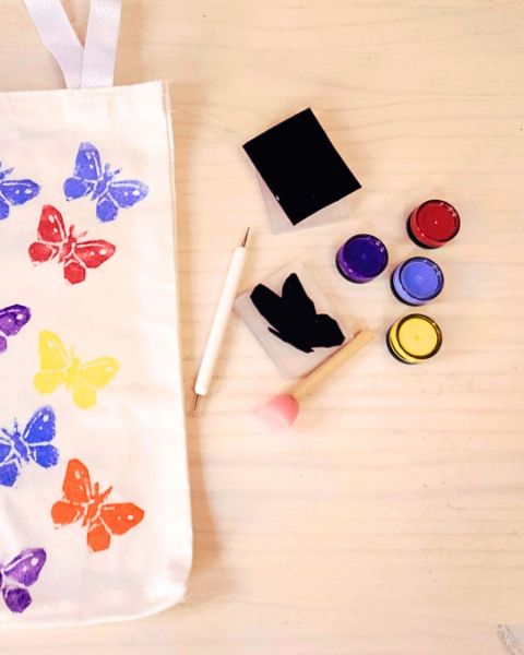 Make and Take Block Print Bag