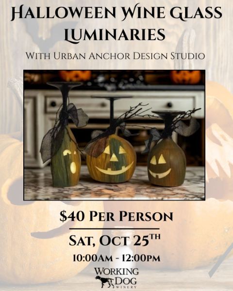 Halloween Wine Glass Luminaires