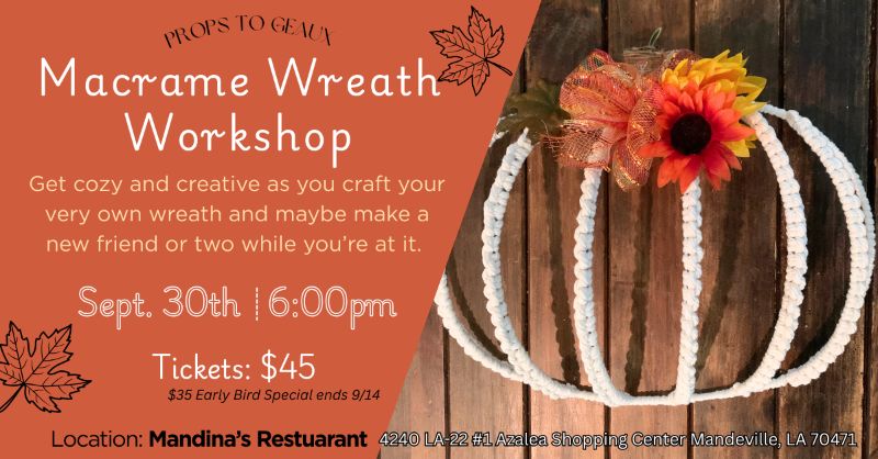 Pumpkin Macrame Wreath Workshop Pumpkin Macrame Wreath Workshop
