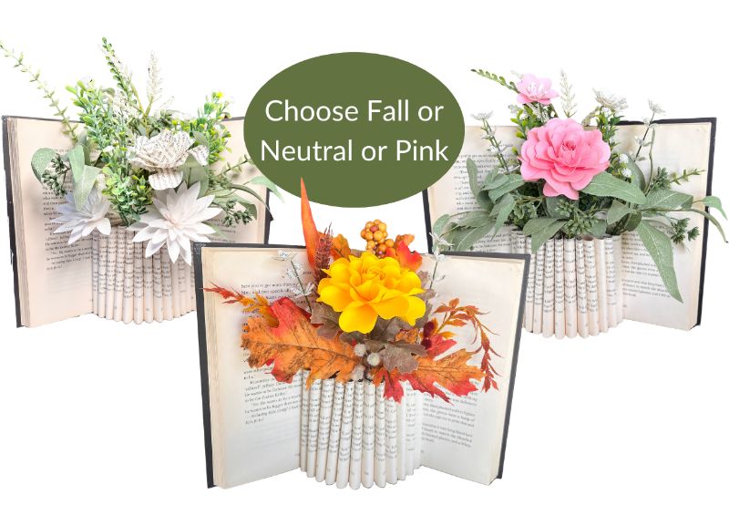 Book Vase Floral Arrangement