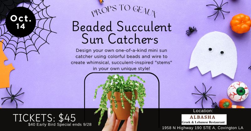 Beaded Succulent Sun Catchers