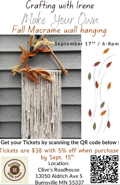 Fall macramé wall hanging