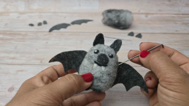 Make Your Own Felted Bat at Barrels & Boards