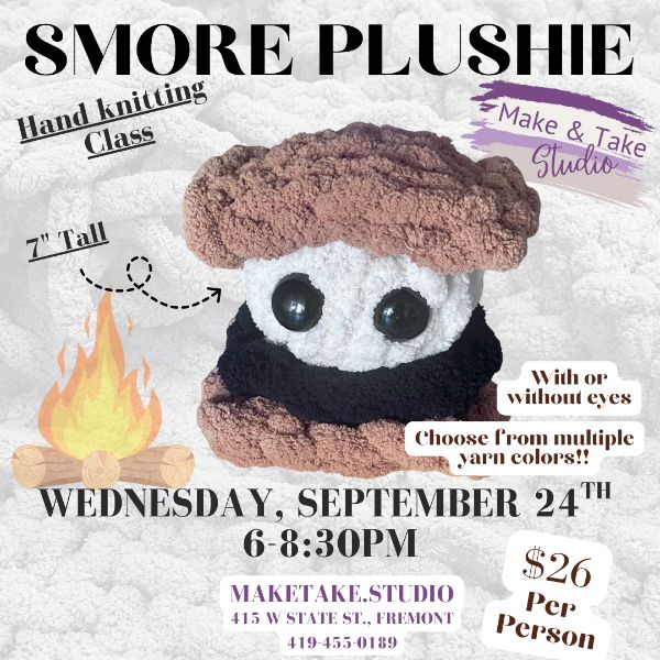 Smore Plushie- Handknitting Class Smore Plushie- Handknitting Class