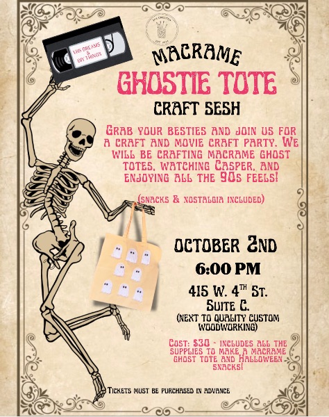 Macrame Ghostie Tote (VHS Dreams & DIY Things Series) Macrame Ghostie Tote (VHS Dreams & DIY Things Series)