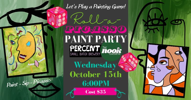 Roll-a-Picasso Paint Party at Percent - The Nook Concord