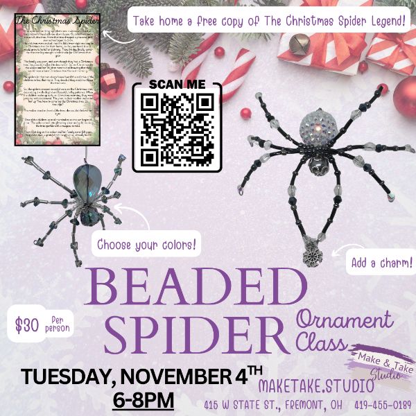 Beaded Spider Ornament Class Beaded Spider Ornament Class