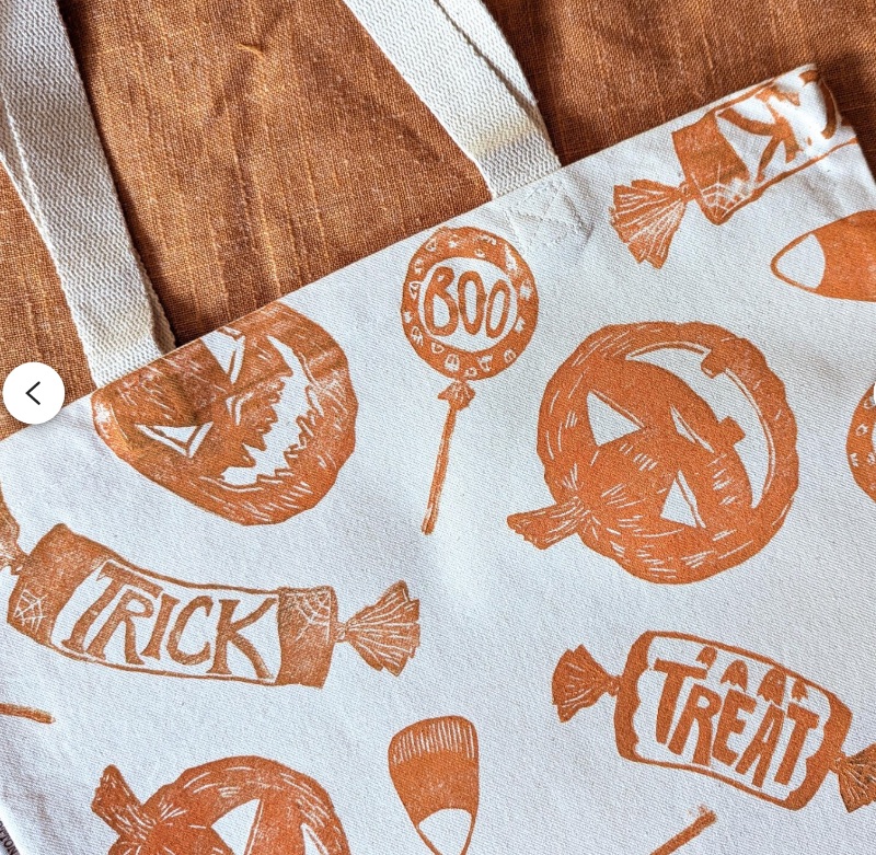 Trick-or-Treat Tote Night: Block Print & Personalize
