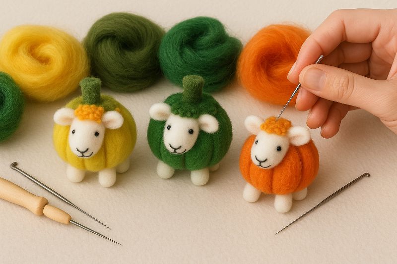 Make Your Own Felted Pumpkin Sheep Make Your Own Felted Pumpkin Sheep