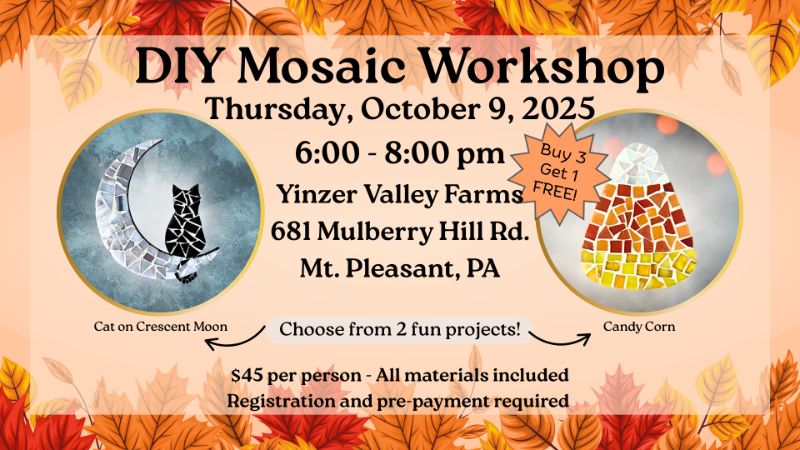 DIY Mosaic Workshop @ Yinzer Valley Farms