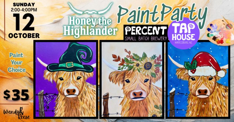 Honey Highlander Paint Party at Percent Tap House Harrisburg