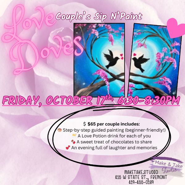 Love Doves- Couple's Paint N' Sip