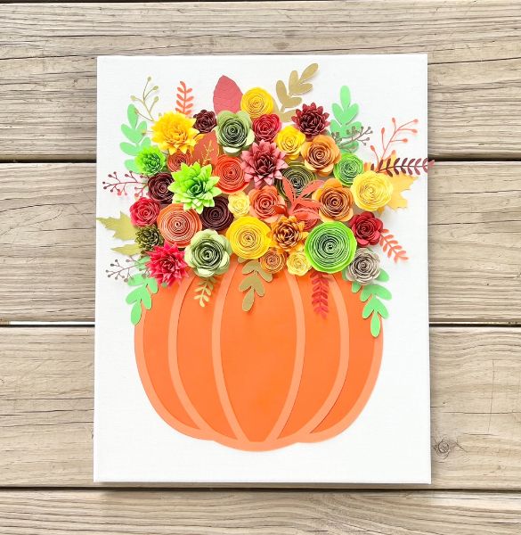 Paper Flower Pumpkin