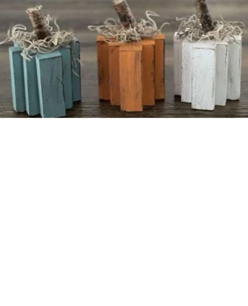 Wooden Block Pumpkins
