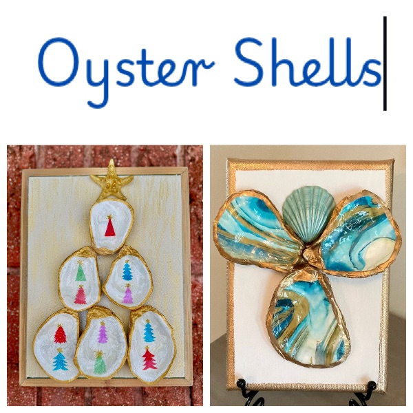 Create your own oyster shell Christmas tree or Angel
