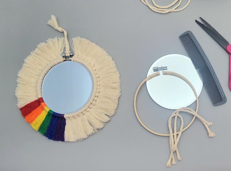 Make Your Own Macrame Mirror Make Your Own Macrame Mirror