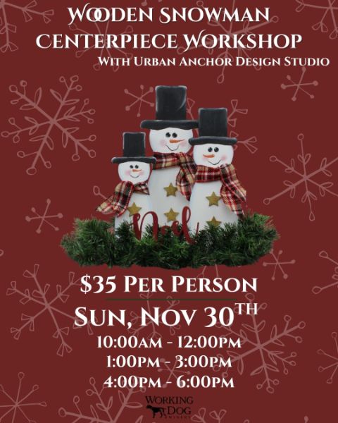 Wooden Snowman Centerpiece Workshop